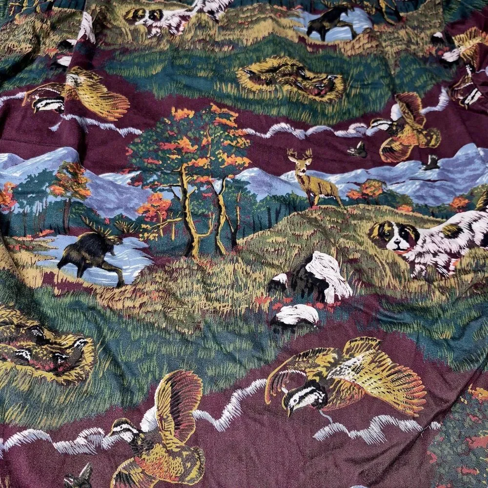 ​Vtg 1989 Banana Republic Safari All Over Print Hunting Shirt M Wildlife AOP EUC